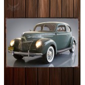 Металлическая табличка Ford V8 Deluxe Tudor Sedan (91A-70B)